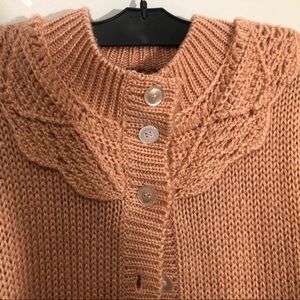 High neck Buttoned Knit Cardigan Size Medium